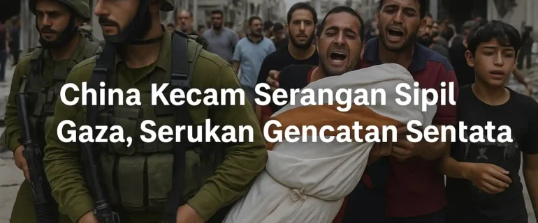 China Kecam Serangan Sipil Gaza, Serukan Gencatan Senjata