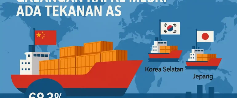 Cina Masih Dominan di Galangan Kapal Meski Ada Tekanan AS