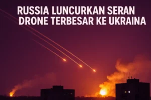 Rusia Luncurkan Serangan Drone Terbesar ke Ukraina
