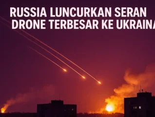 Rusia Luncurkan Serangan Drone Terbesar ke Ukraina