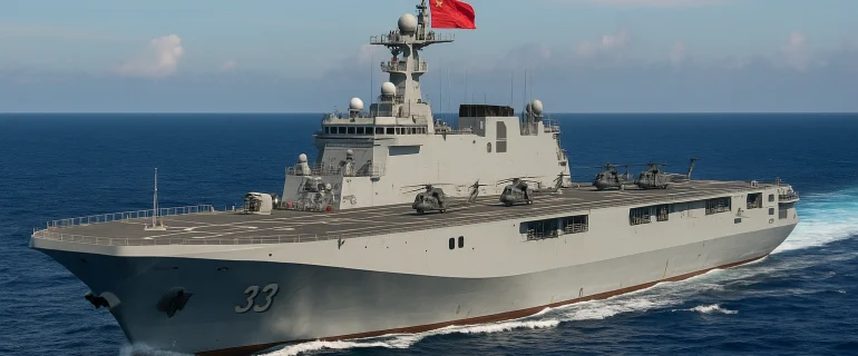 China Pamer Kapal Amfibi Type 075 Terbaru