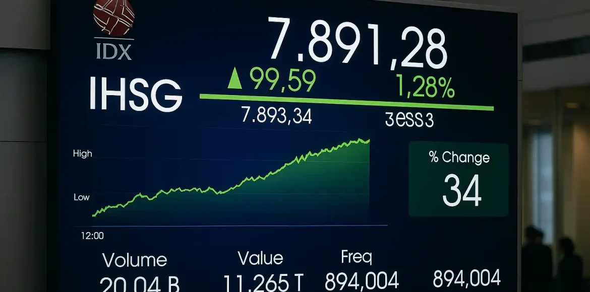 IHSG Menguat 1,28 Persen, Terbaik di Bursa Asia Sesi I