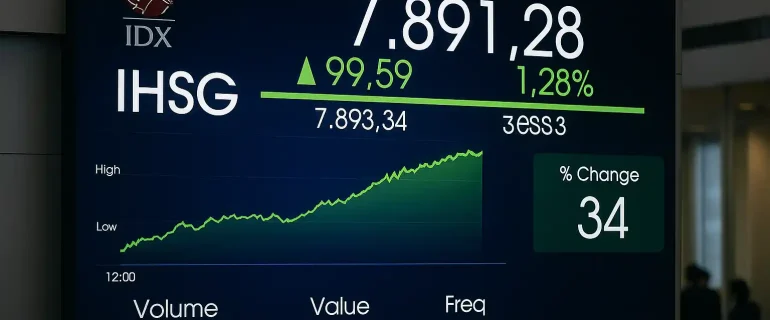 IHSG Menguat 1,28 Persen, Terbaik di Bursa Asia Sesi I