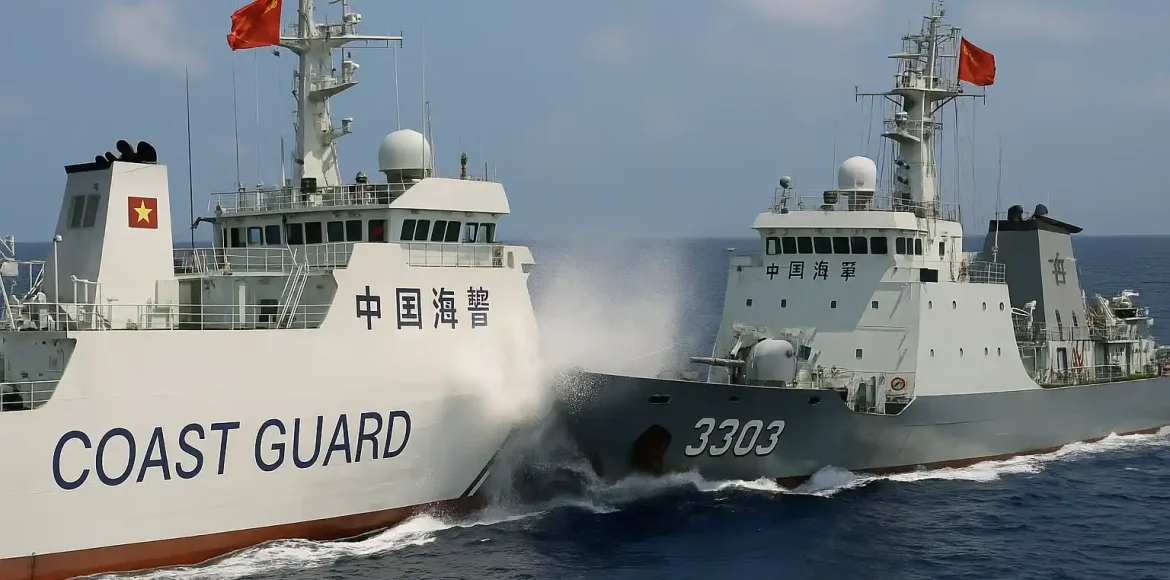 Kapal China Tabrakan di Laut China Selatan