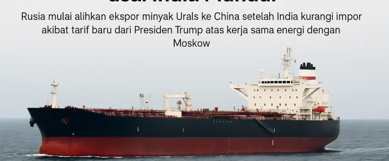 Rusia Alihkan Ekspor Minyak ke China usai India Mundur