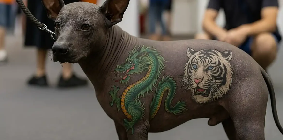 Tato Anjing China di Pet Fair Picu Kecaman Publik Tato Anjing China di Pet Fair Picu Kecaman Publik