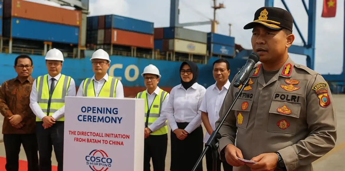 Wakapolresta Dukung Seremoni Direct Call Batam–China