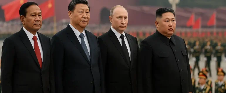 Potret Prabowo di China Sejajar Xi, Putin, Kim