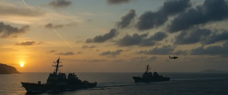 Selat memanas, kapal perang AS China berdekatan Selat memanas, kapal perang AS China berdekatan