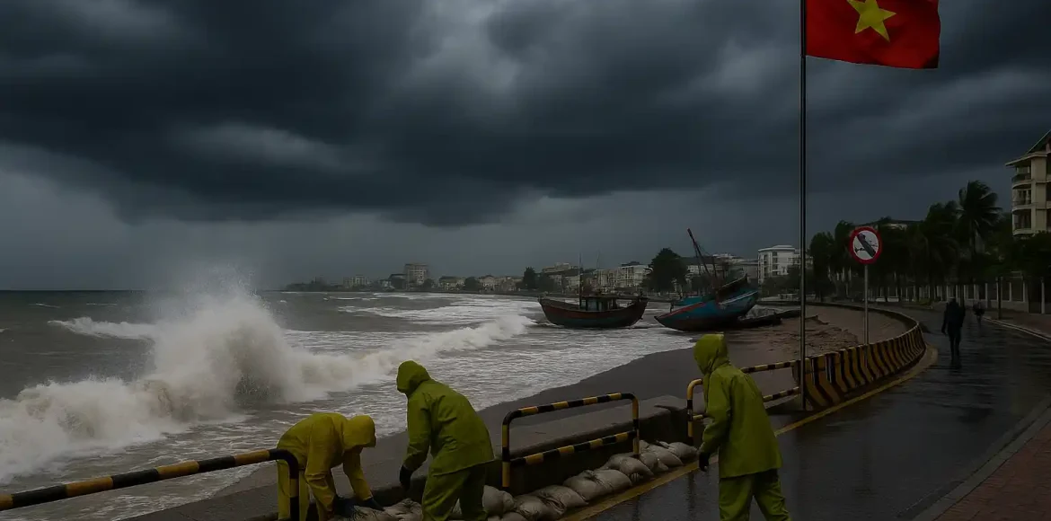 Topan Ragasa Vietnam Dekati Daratan, Siaga Banjir Topan Ragasa Vietnam Dekati Daratan, Siaga Banjir