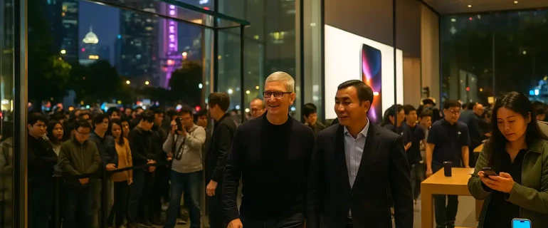 Peluncuran iPhone Air Tur Tim Cook di China