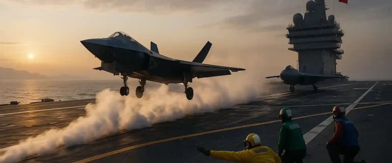 Kapal Induk Fujian Uji Lepas Landas Jet Tempur Kapal Induk Fujian Uji Lepas Landas Jet Tempur