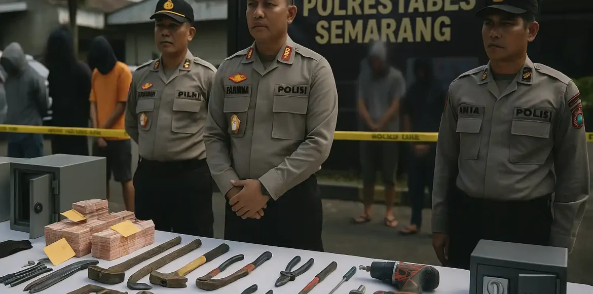 Sindikat Bobol Brankas Polrestabes Semarang Ringkus 4 WNA