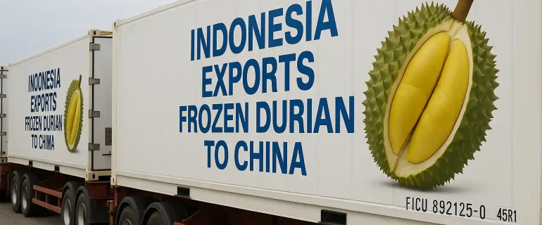Ekspor Durian Beku China Pecah Rekor 48 Ton dari Bogor